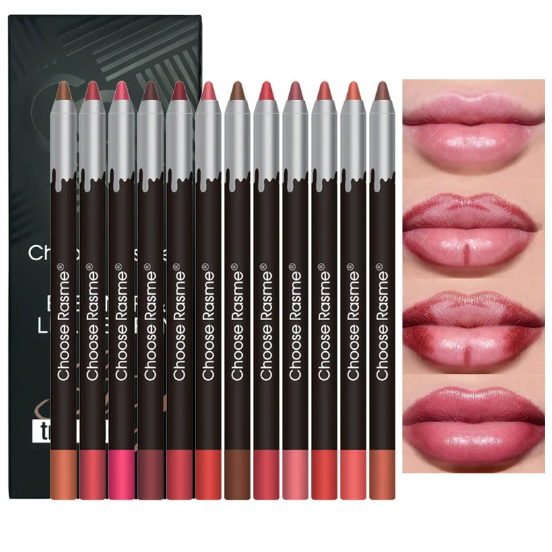 Long-Lasting Lip Liner Set (12 Shades)