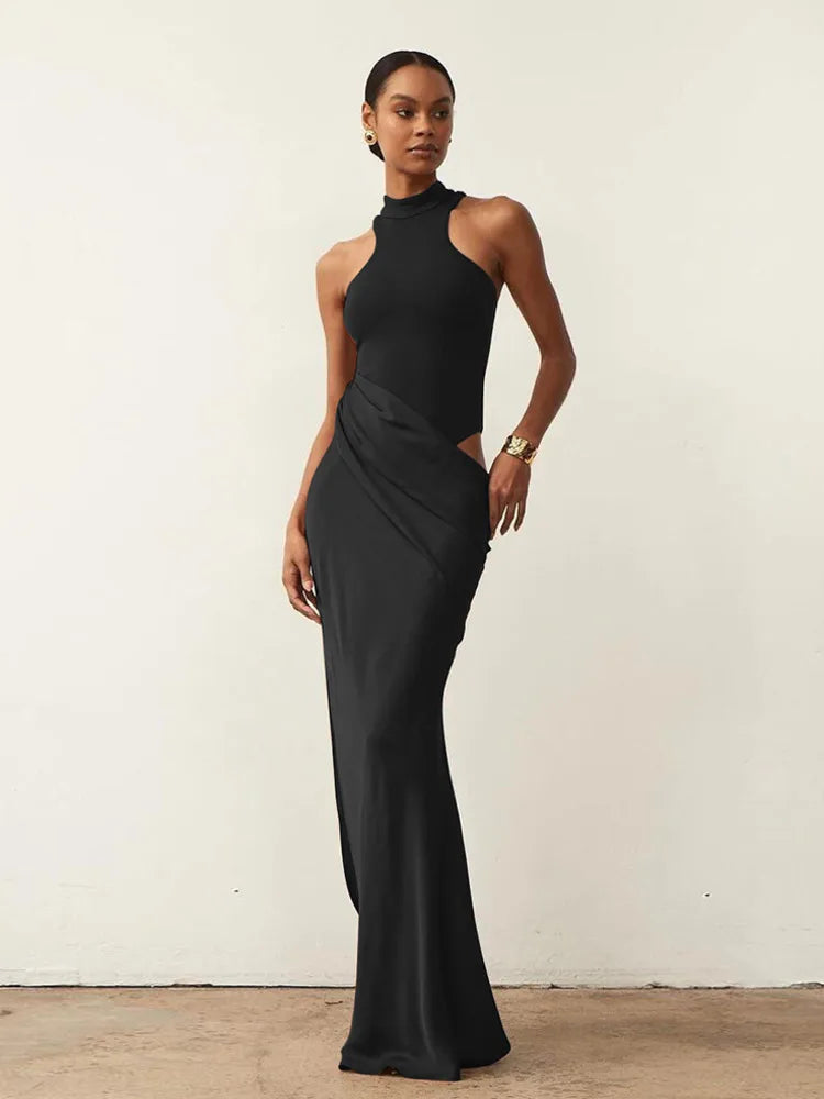 Elegant Cut-Out Floor-Length Dress
