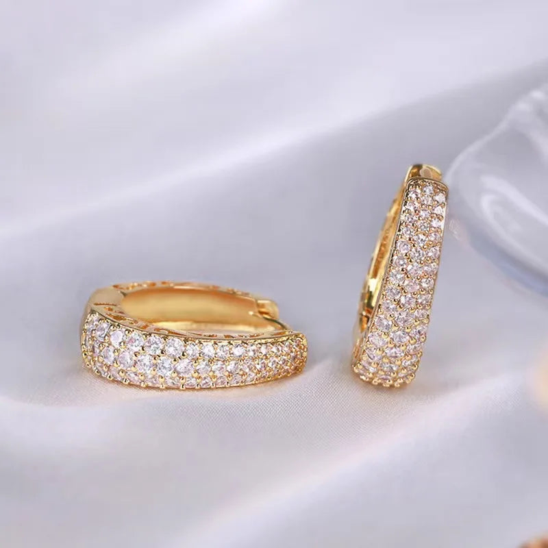 Cubic Zirconia Hoop Earrings