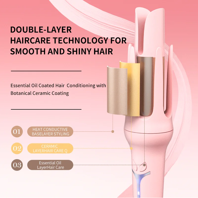 Automatic Rotating Hair Curler with Ionic Technology