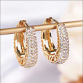 Cubic Zirconia Hoop Earrings