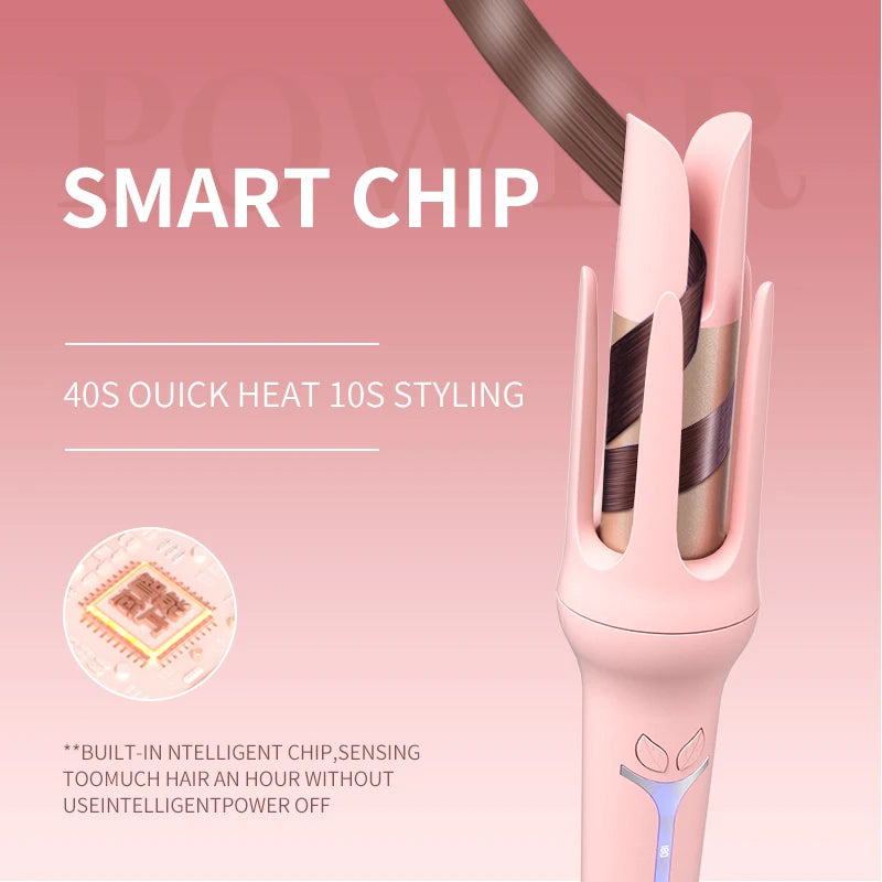 Automatic Rotating Hair Curler with Ionic Technology
