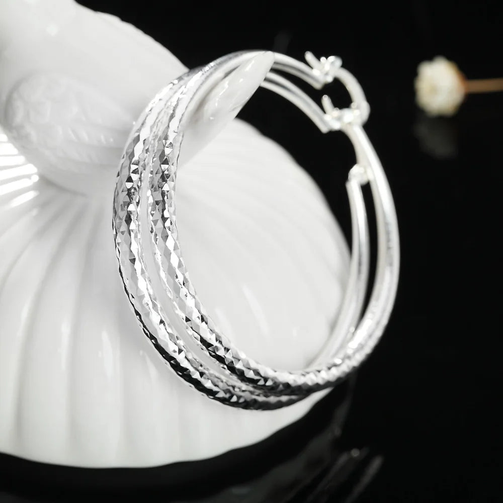Charms 3CM circle hoop Earring