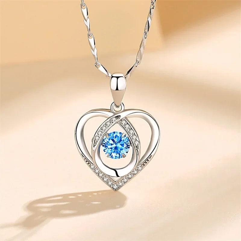 Classic Heart Necklace & Bracelet Jewelry Set