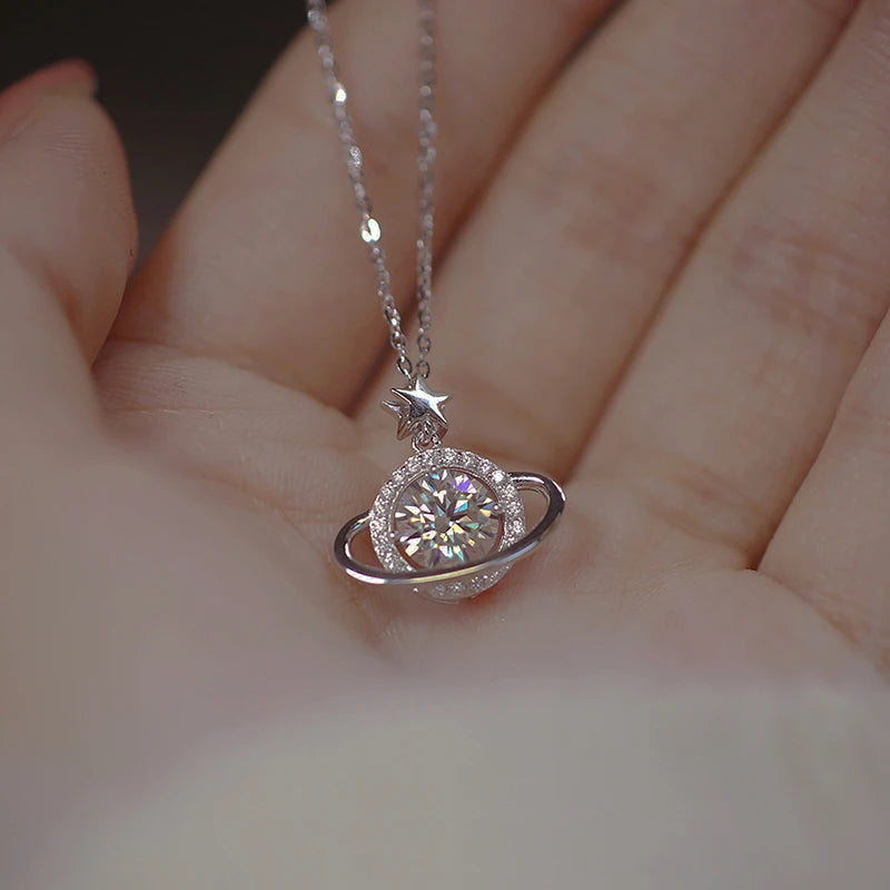 925 Sterling Silver Zircon Pendant Necklace