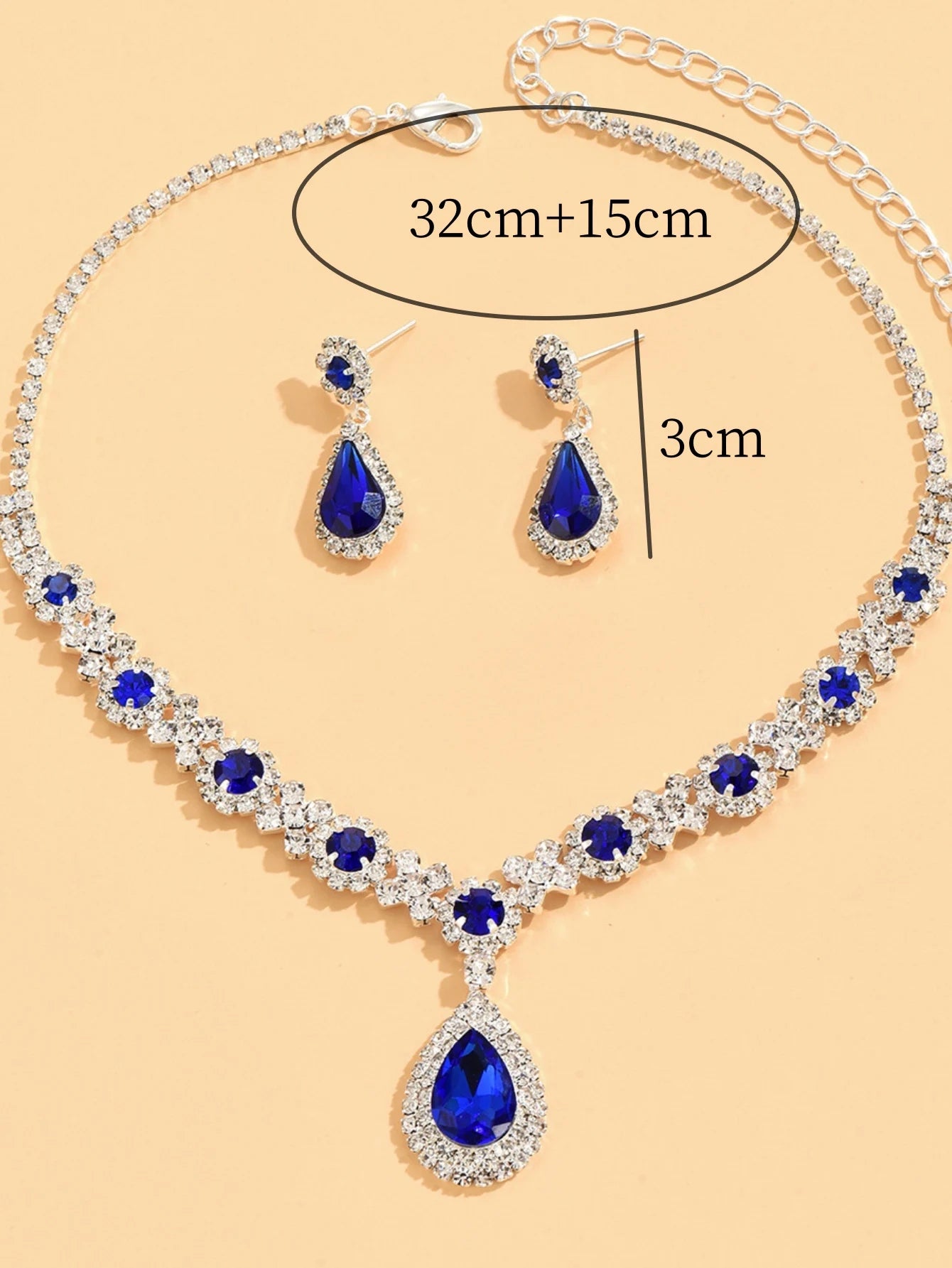 Classic Water Drop Necklace & Earrings Set