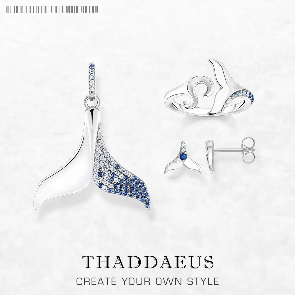 925 Sterling Silver Dolphin-Inspired Jewelry Set