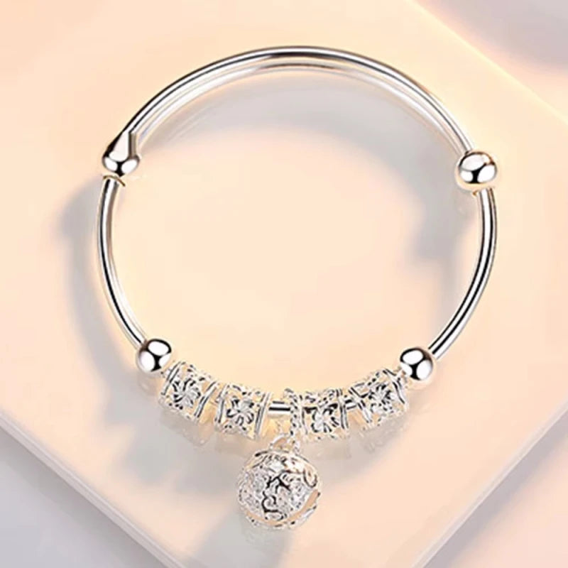 925 Sterling Silver Adjustable Bangle