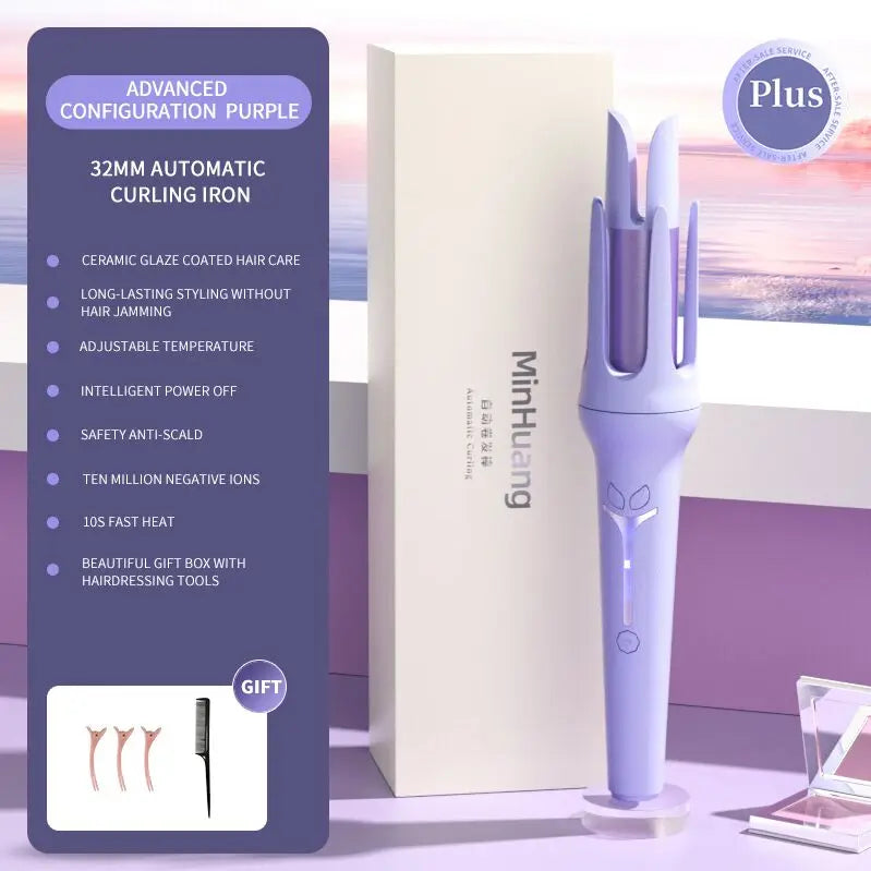 Automatic Rotating Hair Curler with Ionic Technology