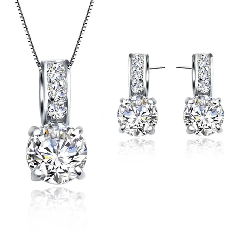 Elegant Bridal Jewelry Set – Round Design