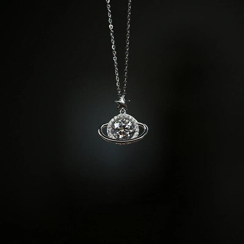 925 Sterling Silver Zircon Pendant Necklace