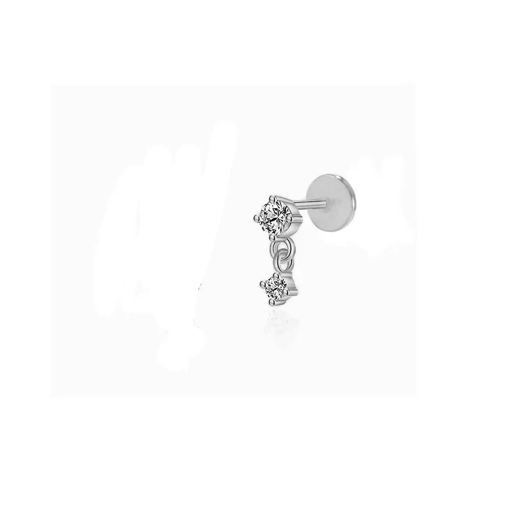 925 Sterling Silver Zircon Stud Earrings