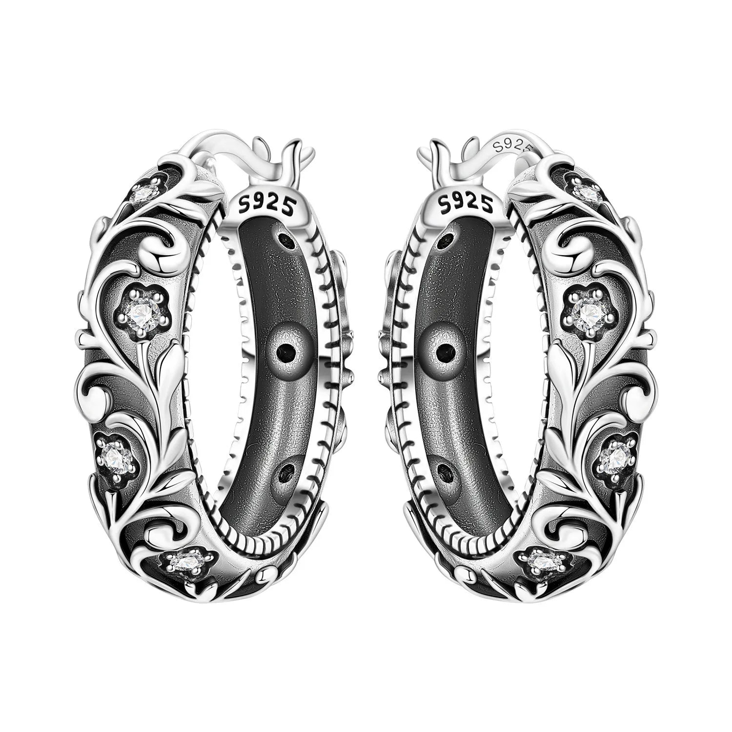 Fine Silver Hoop Earrings