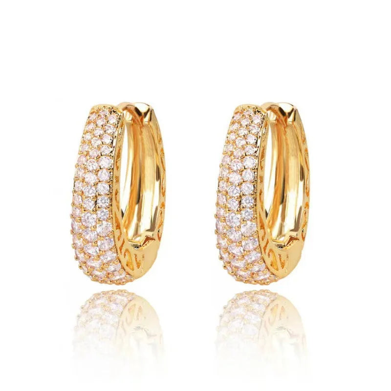 Cubic Zirconia Hoop Earrings