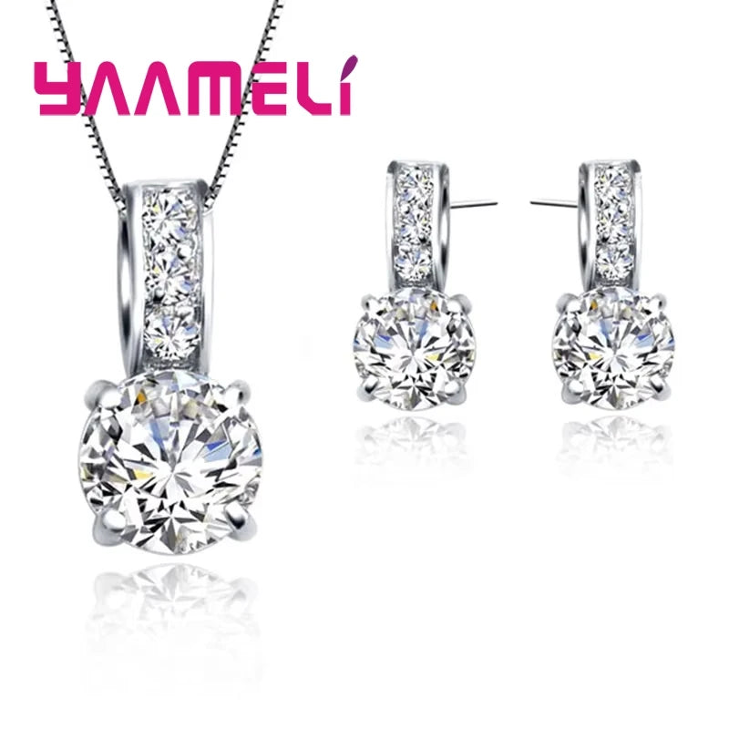 Elegant Bridal Jewelry Set – Round Design