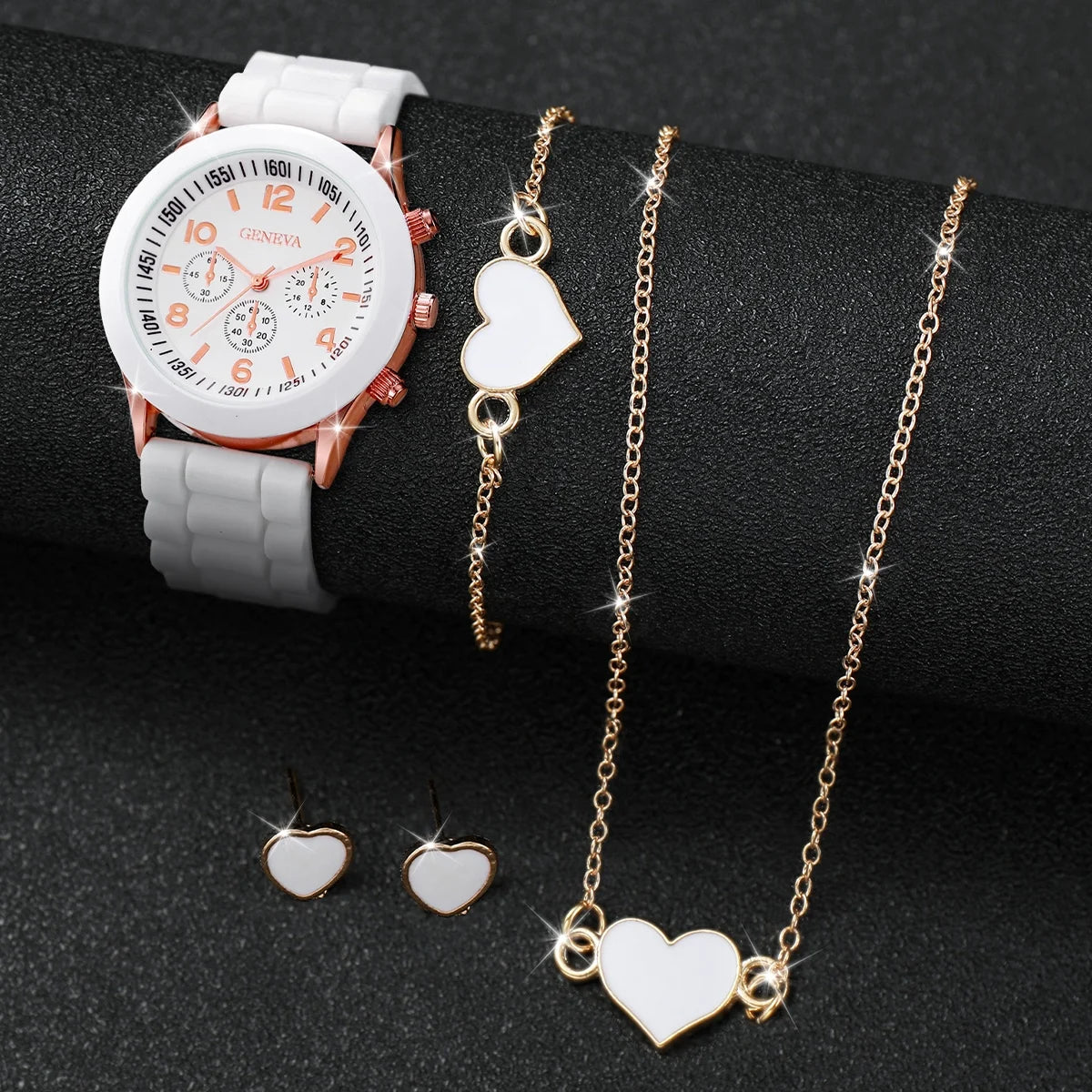 Casual Quartz Watch with Silicone Strap
