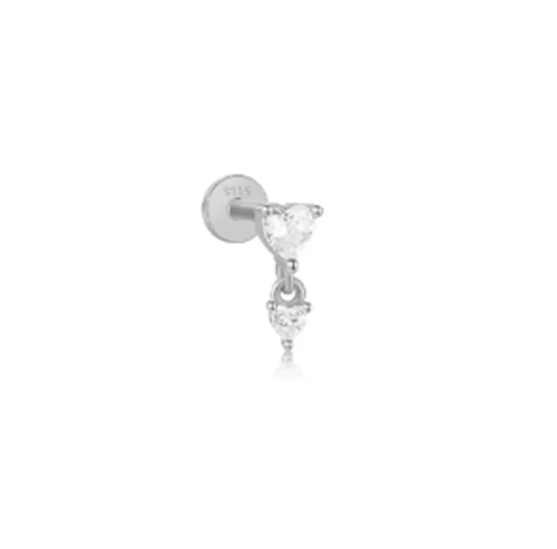 925 Sterling Silver Zircon Stud Earrings