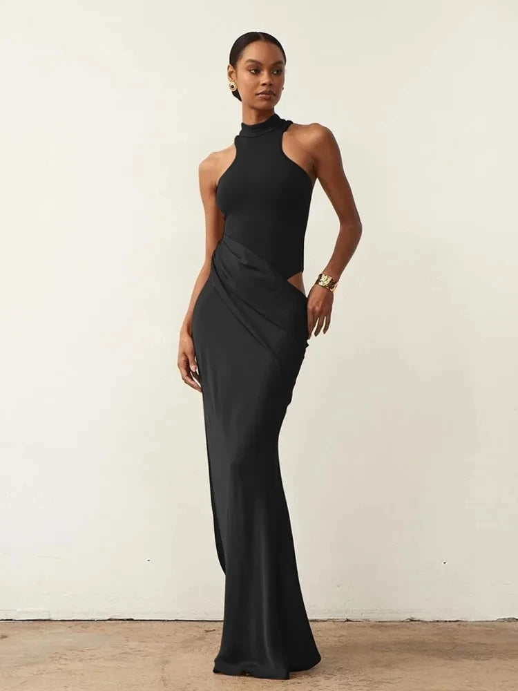 Elegant Cut-Out Floor-Length Dress