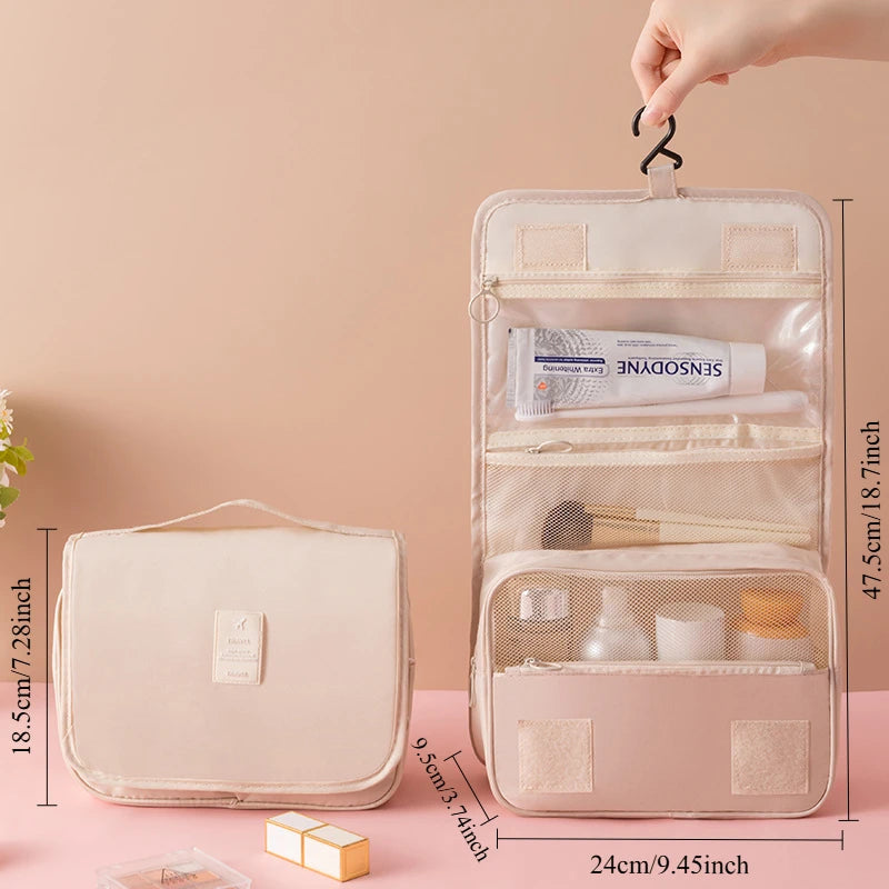 Compact Polyester Cosmetic Makeup Case