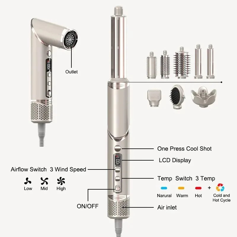 Multifunctional Ionic Hair Styler with Ceramic Heating